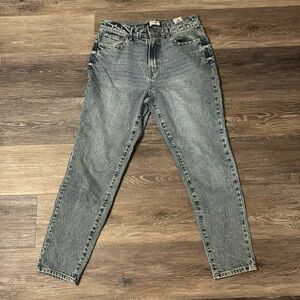 Jeans with studs on waist band